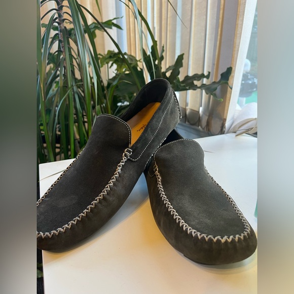 Cole Haan Other - Cole Haan Howland Venetian Dark Olive Suede Loafers Size 11.5